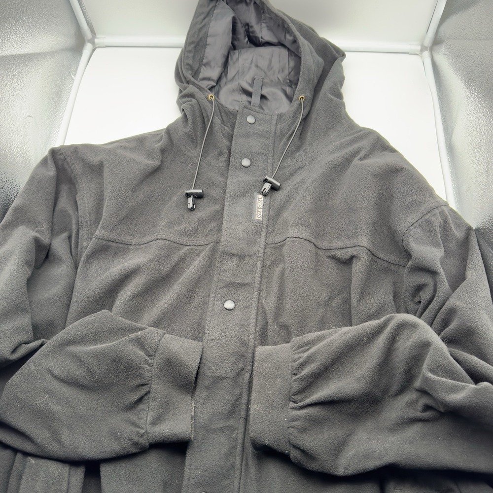 Rivers West Mens XXL 2XL Waterproof Fleece Lined Jacket Black Pockets Holder